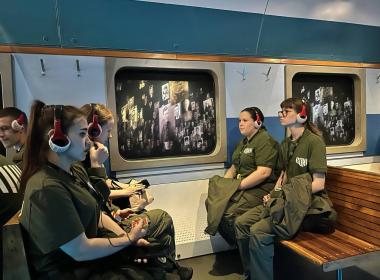 Курсанты в ЛНР встретили интерактивный Поезд Победы